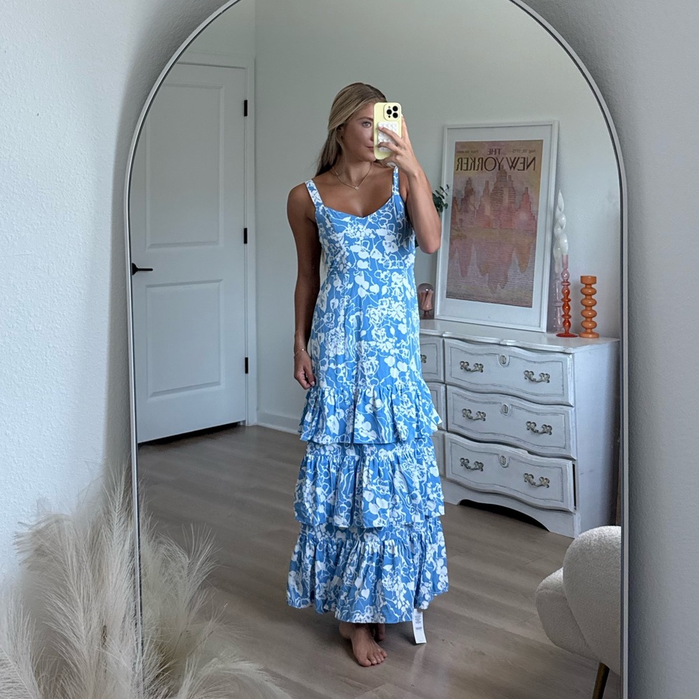 Abercrombie Blue Floral Maxi Dress